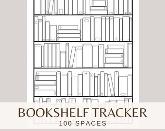 Bookshelf Goal Tracker PDF Download / Bookshelf Printable / Reading Challenge Printable / Bookshelf Reading Log / 100 Books Challenge