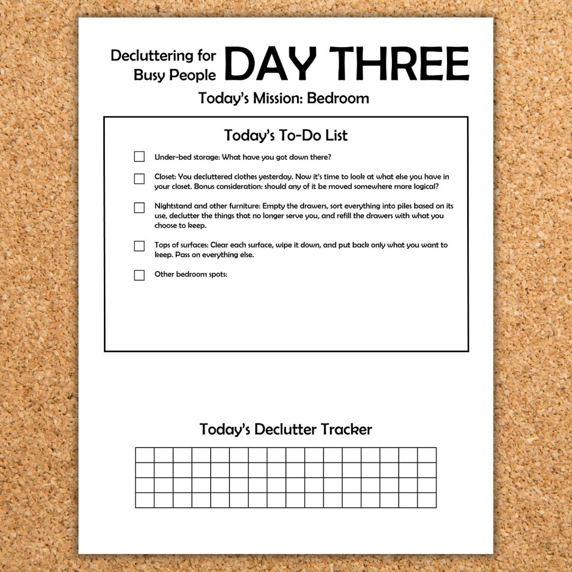 Decluttering for Busy People Downloadable PDF / Decluttering Planner ...