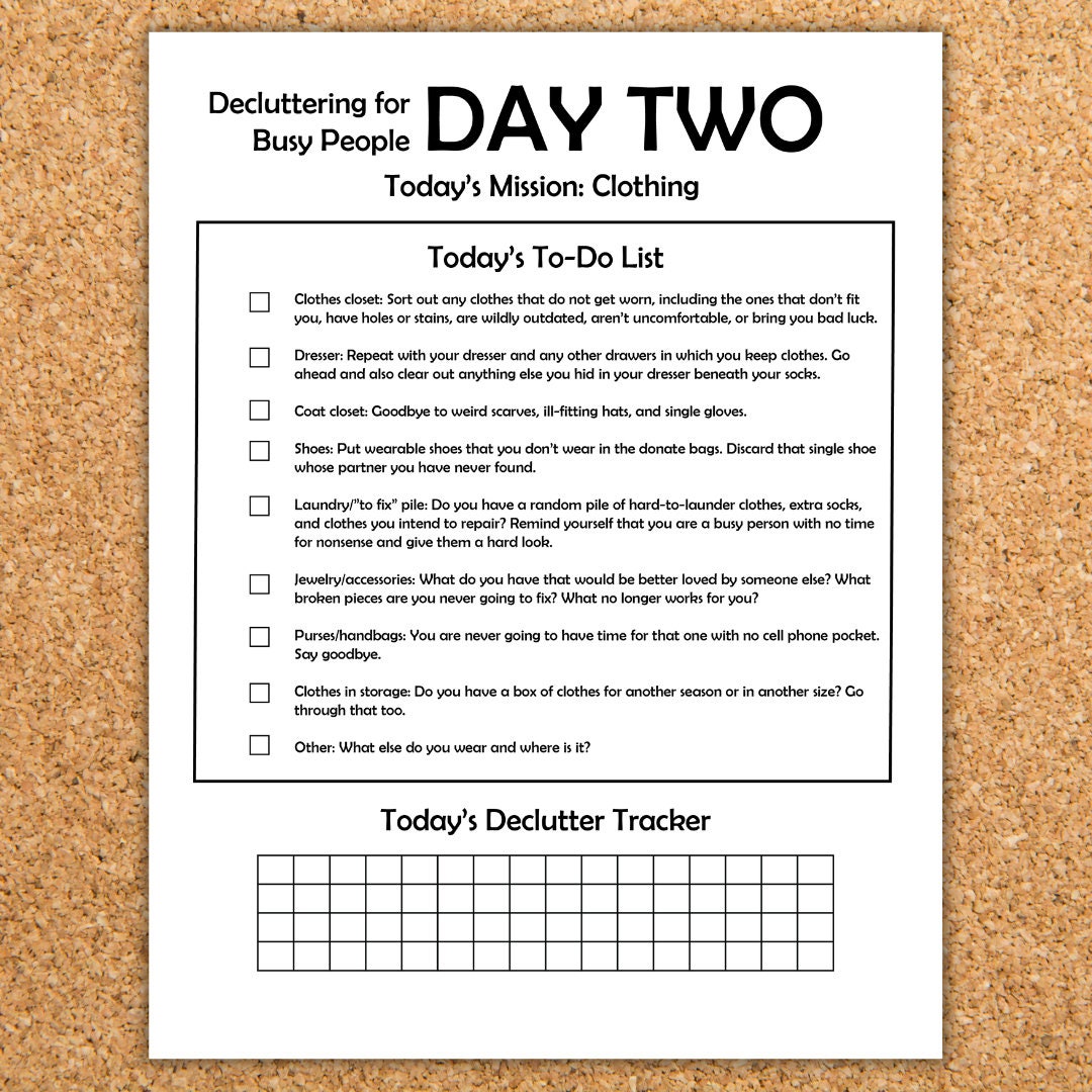 Decluttering for Busy People Downloadable PDF / Decluttering Planner ...
