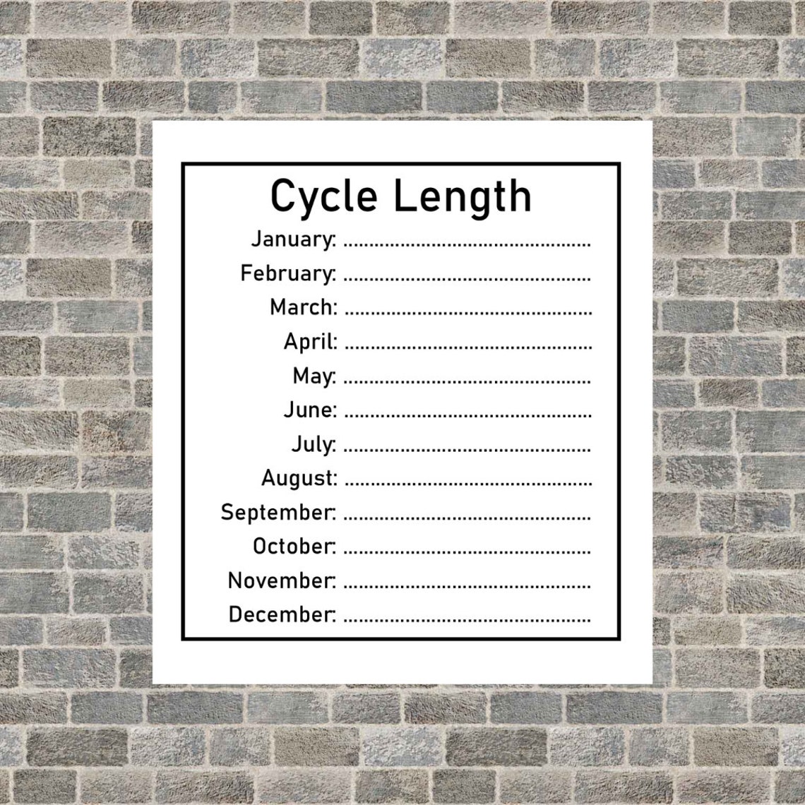 Period Tracker PDF Template / Printable Cycle Tracker / Track Your Monthly Menstrual Cycle - Etsy