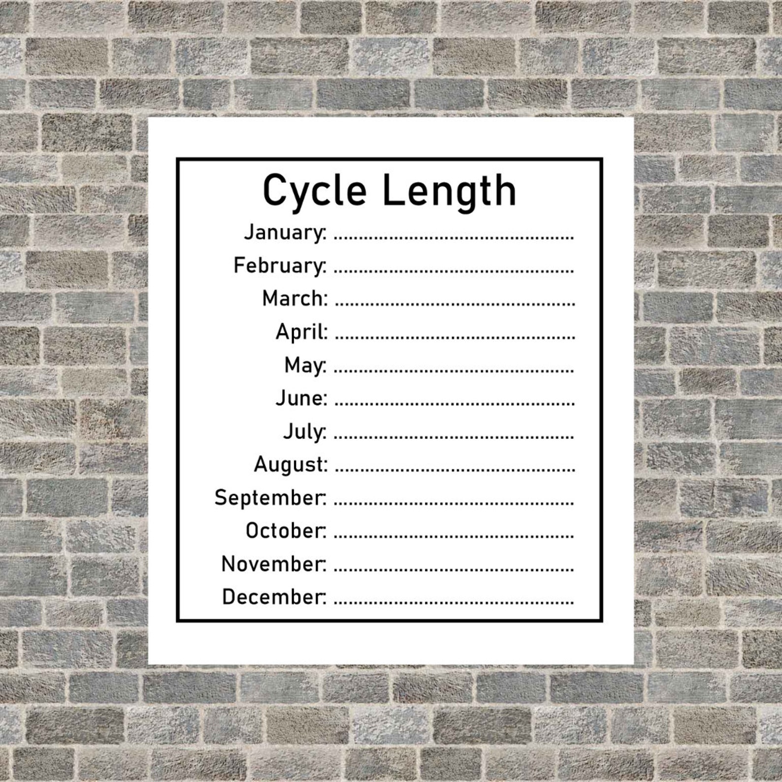 Period Tracker PDF Template / Printable Cycle Tracker / Track Your Monthly Menstrual Cycle - Etsy