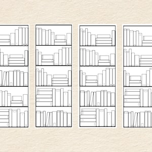 Bookshelf Tracker Bookmark / Printable Book Log / 50 Spaces / Book Tracker / Downloadable Goal Tracker / Reading Log