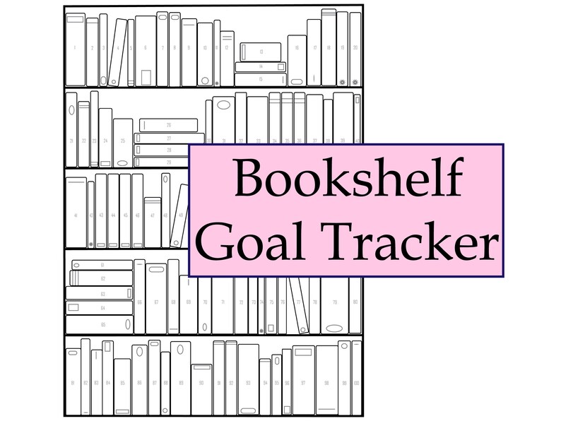 Bookshelf Goal Tracker PDF Download / Bookshelf Printable / Etsy