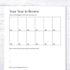 Your year in review. What were the highlights of each month, your favorite memories, and when were you the happiest.