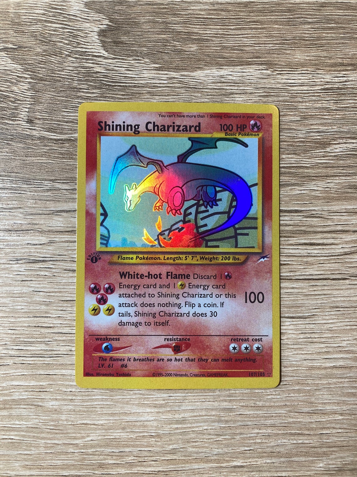 Shining Charizard 1st Edition Neo Genesis Holo Custom Made Etsy