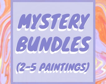 Mystery Bundles, Original Acrylic Pour Paintings