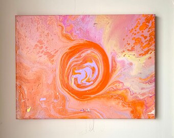 Aura Inspired Custom Acrylic Pour