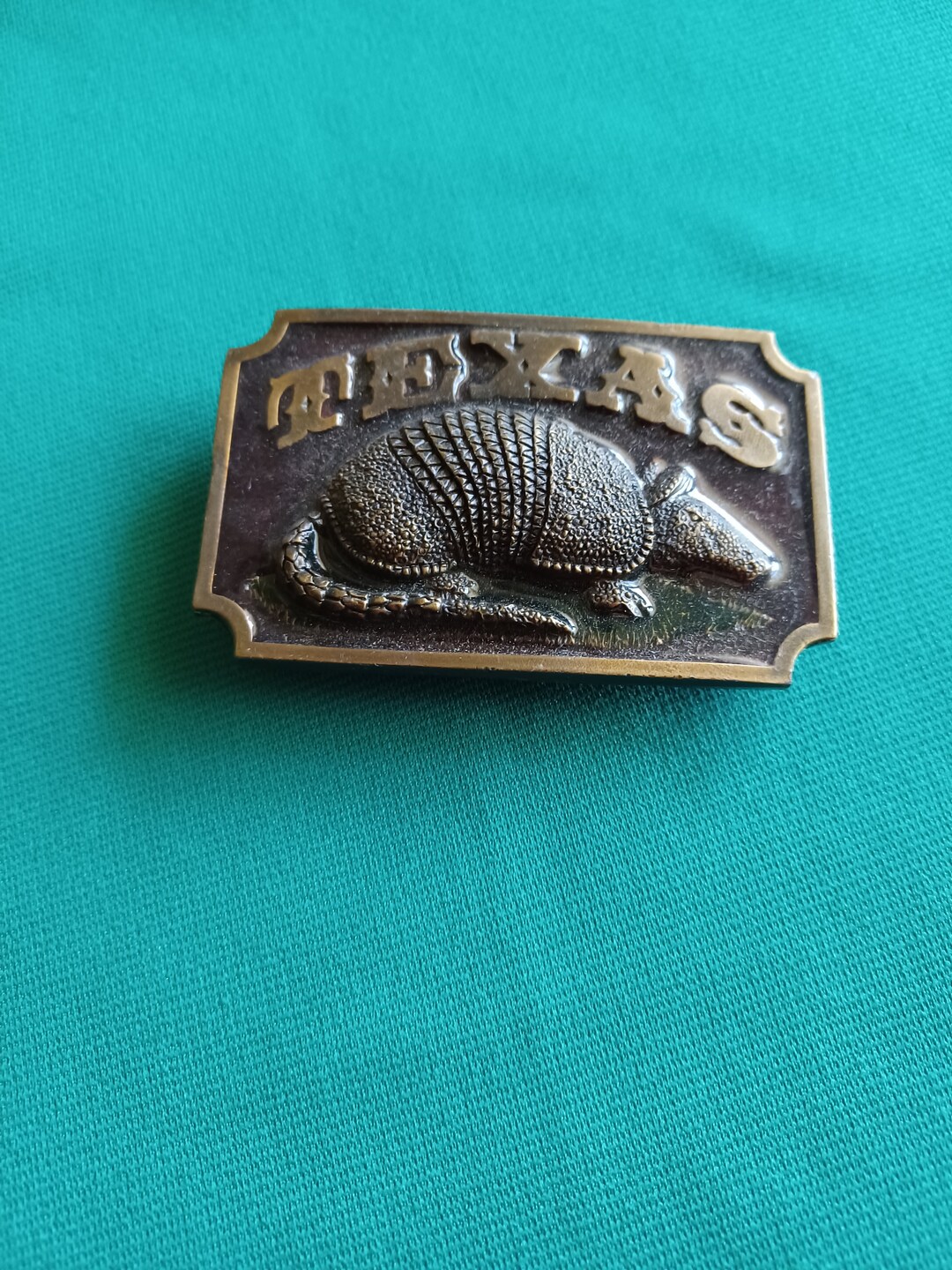 1979 Armadillo Belt Buckle Bergamot Brass Works Vintage Etsy