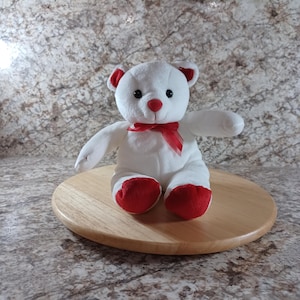 Vintage White Plush Bear, Emily #2-3312, New Old Stock, Never Used, Gift for Her, Gift for Him, Bo-Ho, Vintage collectible,Shabby Chic