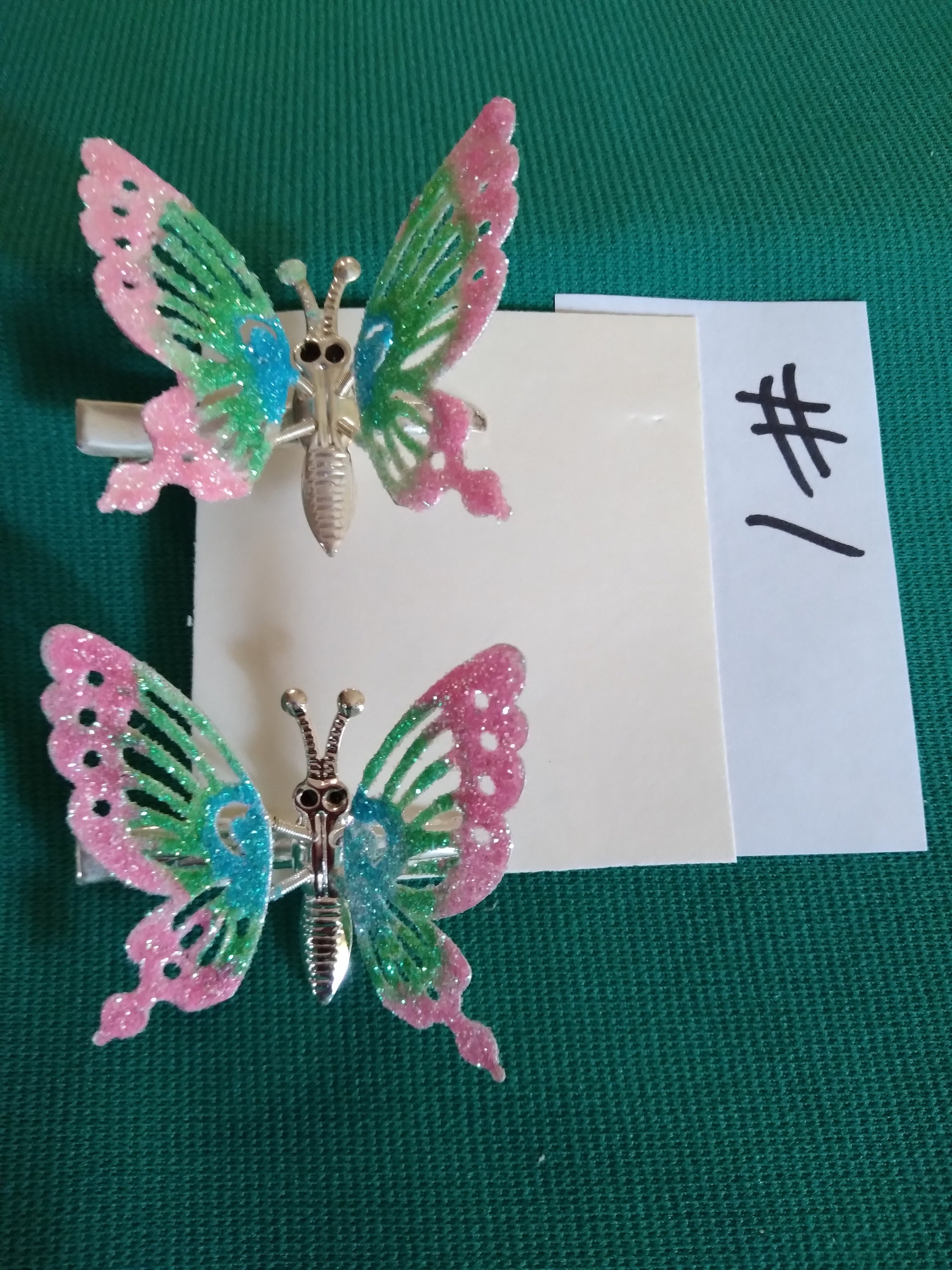 Butterfly Clipsmoving wings 90's 1 pair Butterfly clips Etsy