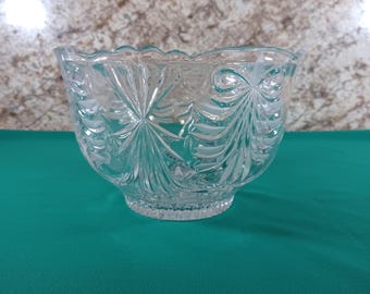 Vintage Crystal Clear Industries Madrid, 24% lead crystal bowl, Salad Bowl,Fruit Bowl, Housewarming Gift,Bo-Ho, ShabbyChic, Gift for Her