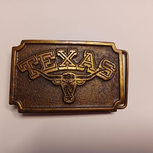 Vintage Brass Texas Steer BeltBuckle,Texas Steer Buckle,Vintage Belt Buckle,Gift for Him,Gift for Her,Bo-Ho Western Belt Buckle,Gift for dad