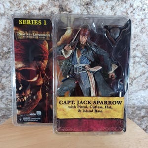 Disney Pirates of Caribbean Series 1 Capt. Jack Sparrow action figure by NECA, Gift for Her, Gift for Him,Collectible Action Fig,New in Pkg