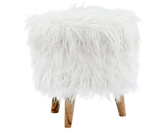 Faux Fur Ottoman Etsy