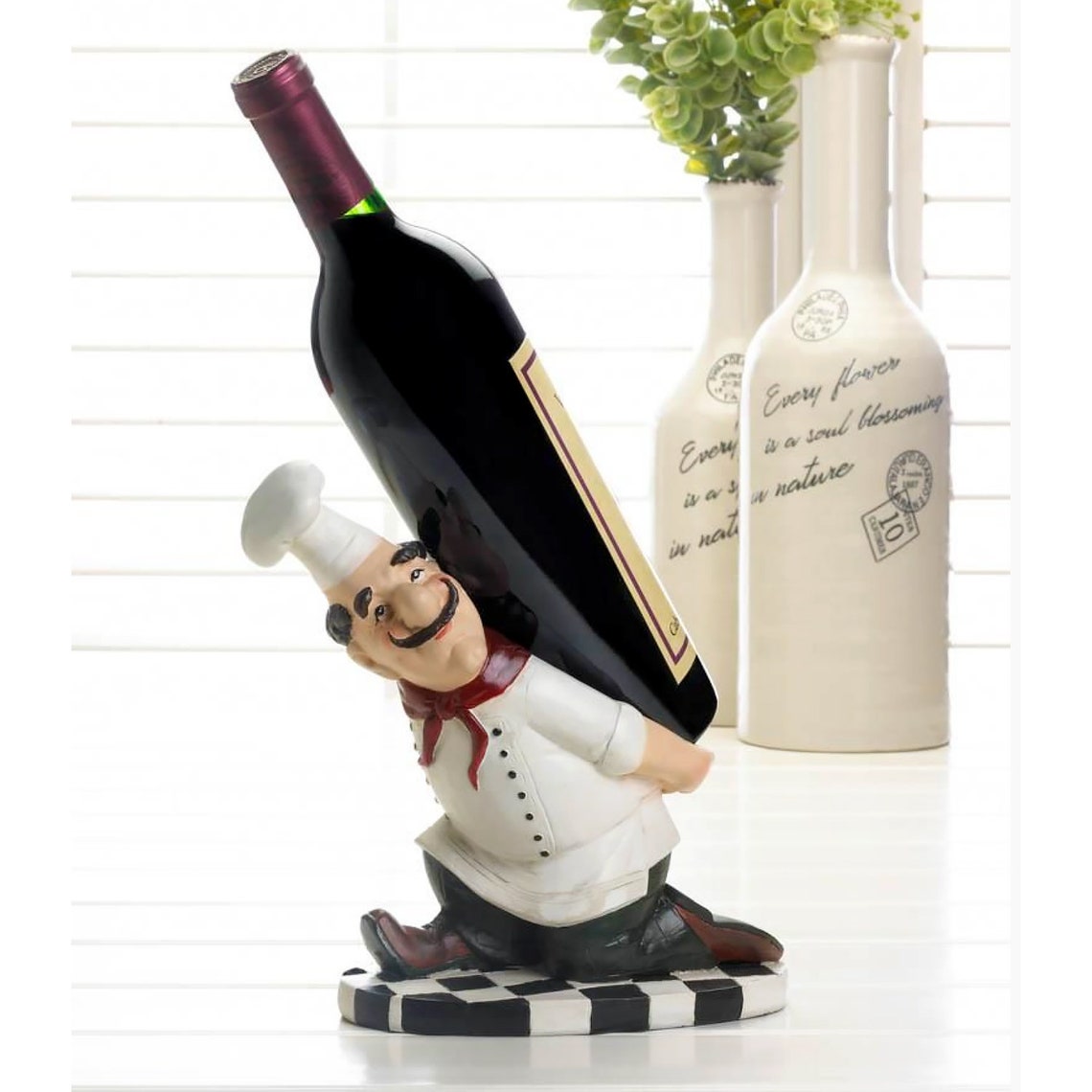 Chef Marcello's Back Wine Holder Chef Wine Bottle Holder Etsy