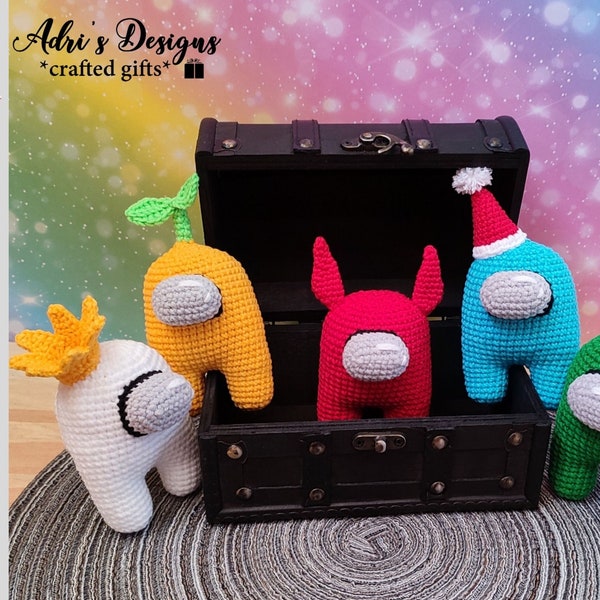 Parmi nous Crochet Pattern PDF File Amigurumi Pattern Set of 5 Team of Astronauts Imposters Crew Soft Toys for Kids, NOT fini produit