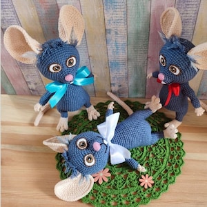 Philip The Mouse Crochet Pattern PDF File Amigurumi pattern Philip Cartoon Character Dave and Ava DIY Gift For Kids, NOT finished product