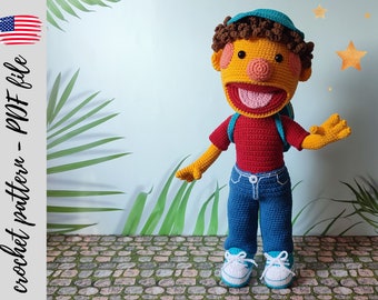 Patrón de crochet para la marioneta Ben: Canciones súper sencillas (archivo PDF)