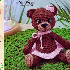 Bella Crochet Teddy Bear Pattern: Amigurumi Toy (PDF Pattern)