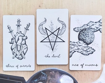 moon tarot card deck: original, indie, artsy cards with stunning foil details