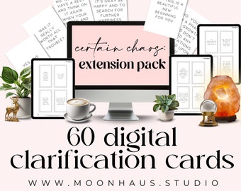 clarification cards: digital, printable, extension pack, for tarot & oracle readings