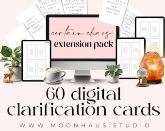 clarification cards: digital, printable, extension pack, for tarot & oracle readings