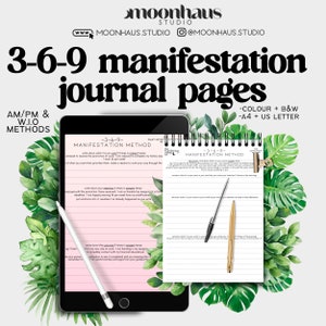 369 manifestation methods journal page PDF download || manifest || law of attraction