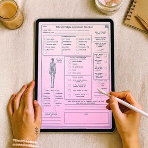 Fibromyalgia Symptom Tracker Journal Page, Chronic Pain and Illness (Digital Download) image 2