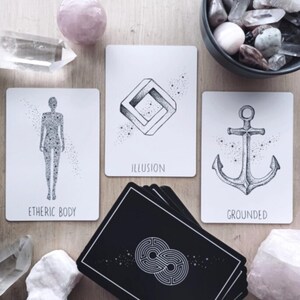 Oracle Cards Deck - Unique Love Guidance & Dark Mystical Deck | Beginner Tarot Divination Cards | Witchy Handmade Oracle Cards