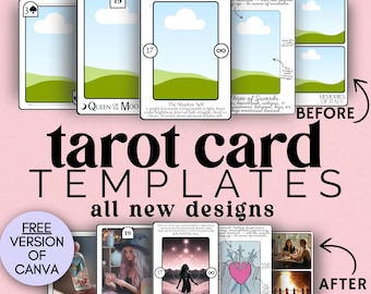 DIY Tarot Card Template: Printable Oracle & Affirmation Cards (Canva Digital Download)