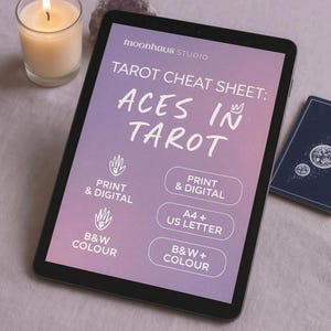 Tarot Cheat Sheet: Aces Card Meanings and Keywords (Printable Download)