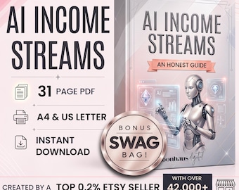 AI Income Streams: The Honest Guide | 13 Real Ways to Earn With AI | Digital Download