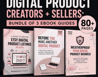 Digital Product Business Bundle for Etsy Sellers, Bestseller Listing Guide | Side Hustle Marketing Ebook,
