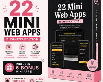 Web Apps: Small Business, Side Hustle | Digital Products | Budget Planner | Income Tracker | Claude AI