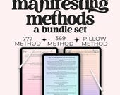 Manifesting Methods Set: 369 Method, 777 || Manifestation Techniques, Instant Download PDF