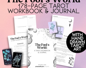 Digital Tarot Journal Workbook: Beginner's Guide to Card Reading, Divination & Printable Notebook, Spiritual Practice
