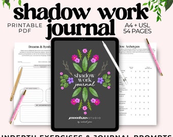 shadow work journal: in-depth PDF printable & digital