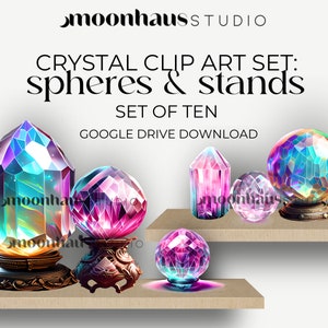 crystal clip art image set: 10 isolated images image 1