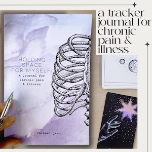 chronic pain & illness journal, fibromyalgia symptom tracker softcover booklet, disability planner, invisible illness, POTS, lupus, endo