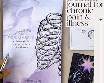 chronic pain & illness journal, fibromyalgia symptom tracker softcover booklet, disability planner, invisible illness, POTS, lupus, endo