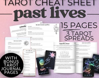 Tarot Cheat Sheet: Past Lives | Karmic Ties, Akashic Records, PDF Printable, Goodnotes and Notability