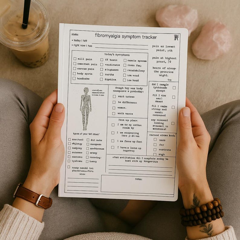 Fibromyalgia Symptom Tracker Journal Page, Chronic Pain and Illness (Digital Download) image 5