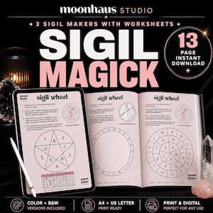 Sigil Magick Workbook PDF | Creation Grimoire Pages Book of Shadows