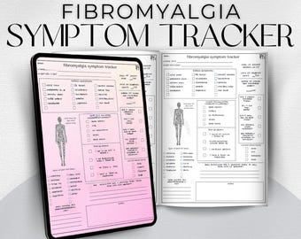 Fibromyalgia Symptom Tracker Journal Page, Chronic Pain and Illness (Digital Download)
