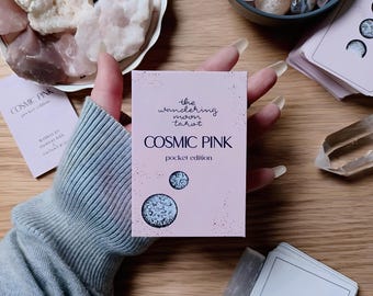 Pink Mini Tarot Card Deck: Indie, Hand Drawn, Pocket Cards with Guidebook, Beginner Decks