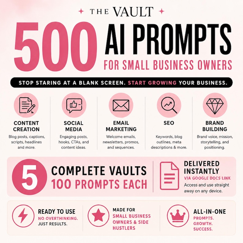 Small Business AI Marketing | Claude & ChatGPT Prompt Guide | Content Creation, Social Media Toolkit image 2