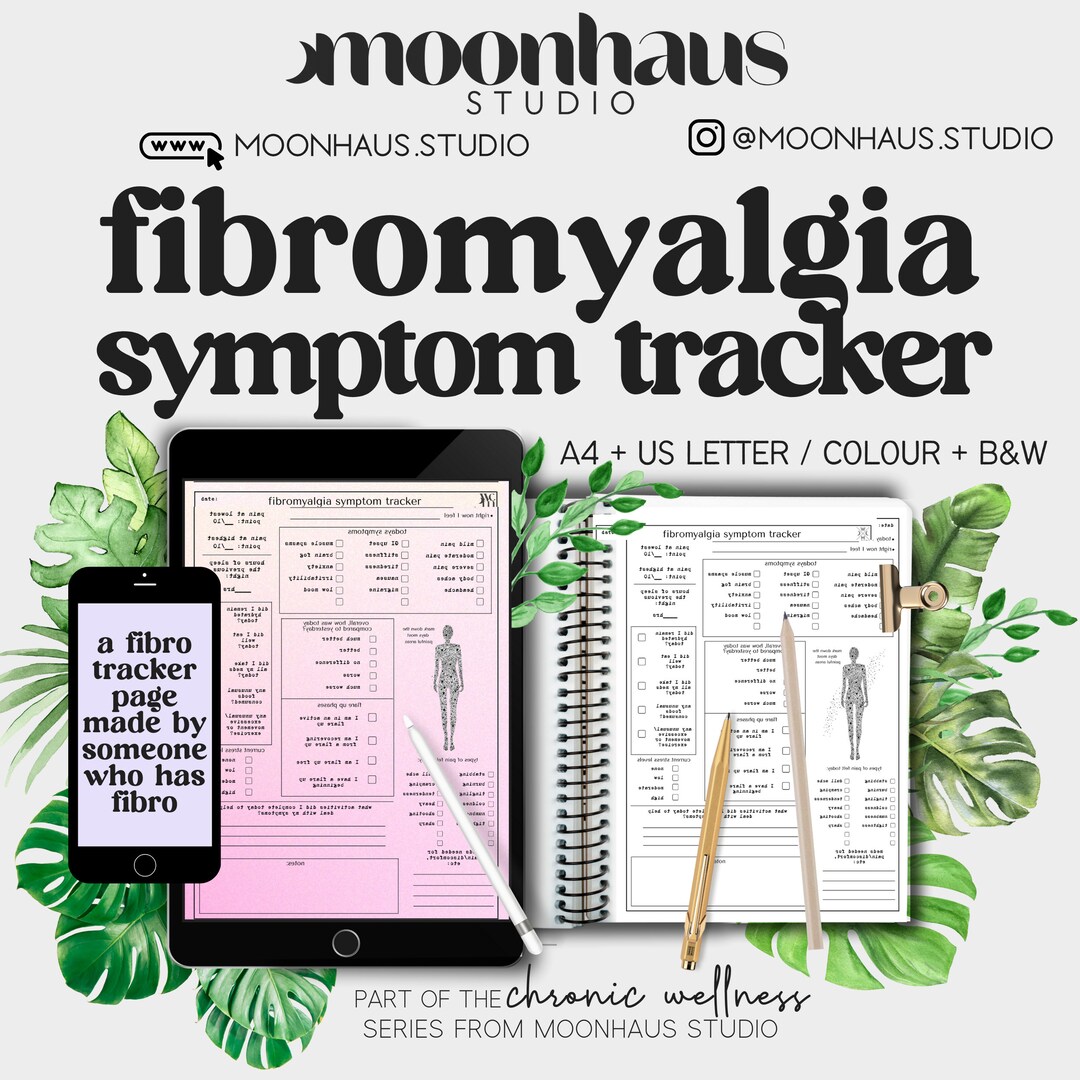 Fibromyalgia Chronic Pain &amp; Chronic Illness Symptom Tracker Journal ...