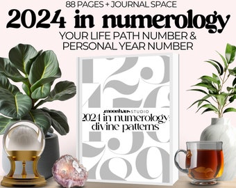 numerology ebook 2024 self-reading: life path number & personal year number book + journal PDF, alchemy, mindfulness, angel numbers