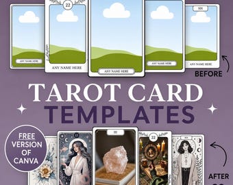 DIY Tarot Card Templates for Canva (Digital Printable)