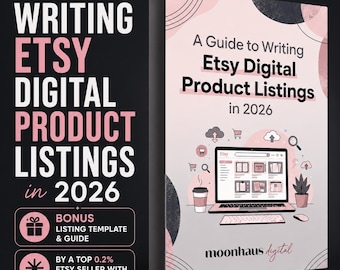 Etsy Listing Template & Guide | Digital Products, Small Business, Sell Online, Side Hustle
